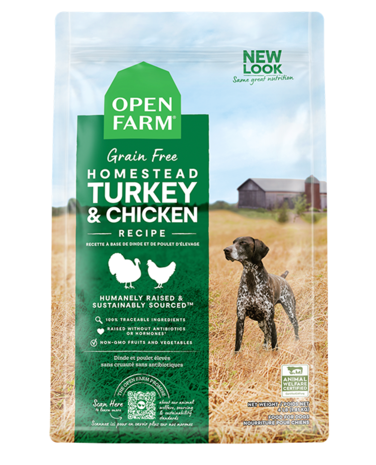 Open Farm Grain Free Dry Dog Food, Homestead Turkey & Chicken Recipe