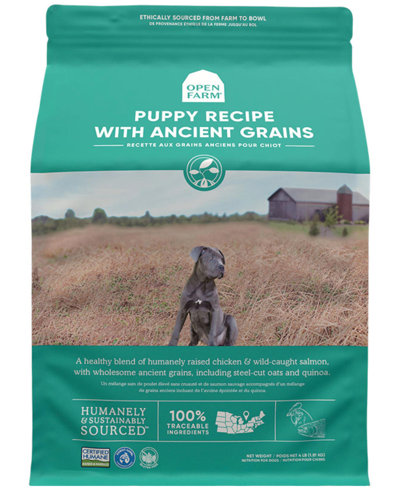 Open Farm Ancient Grains High Protein Dry Puppy  Food