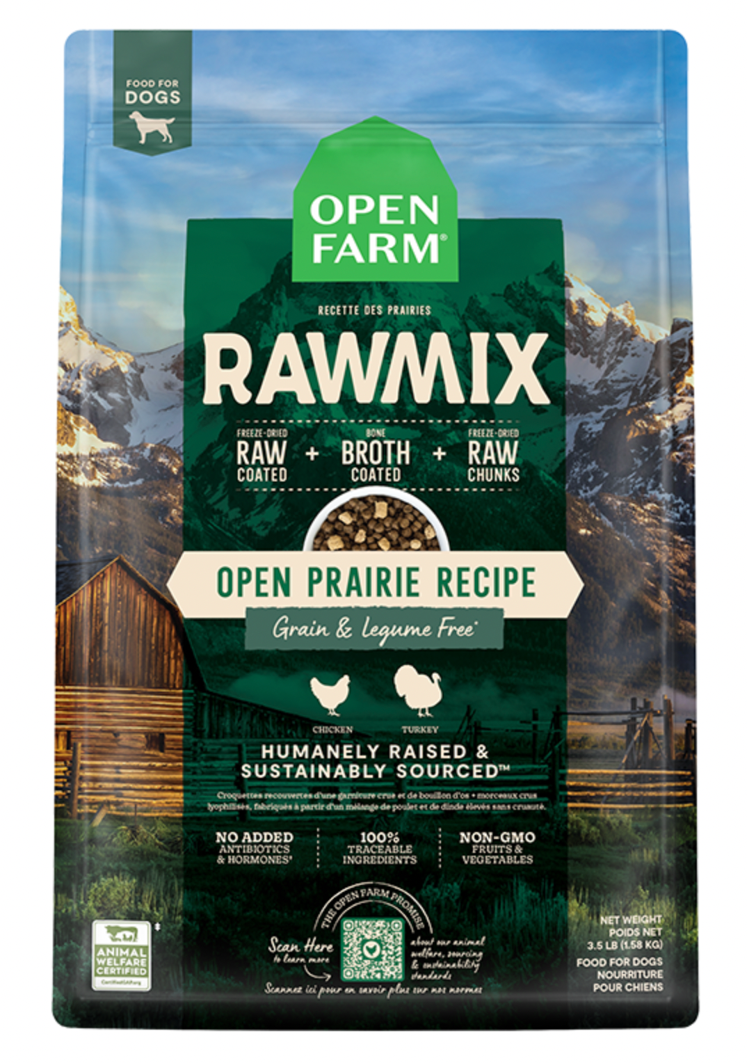 Open Farm Grain-Free RawMix for Dogs, Open Prairie Recipe