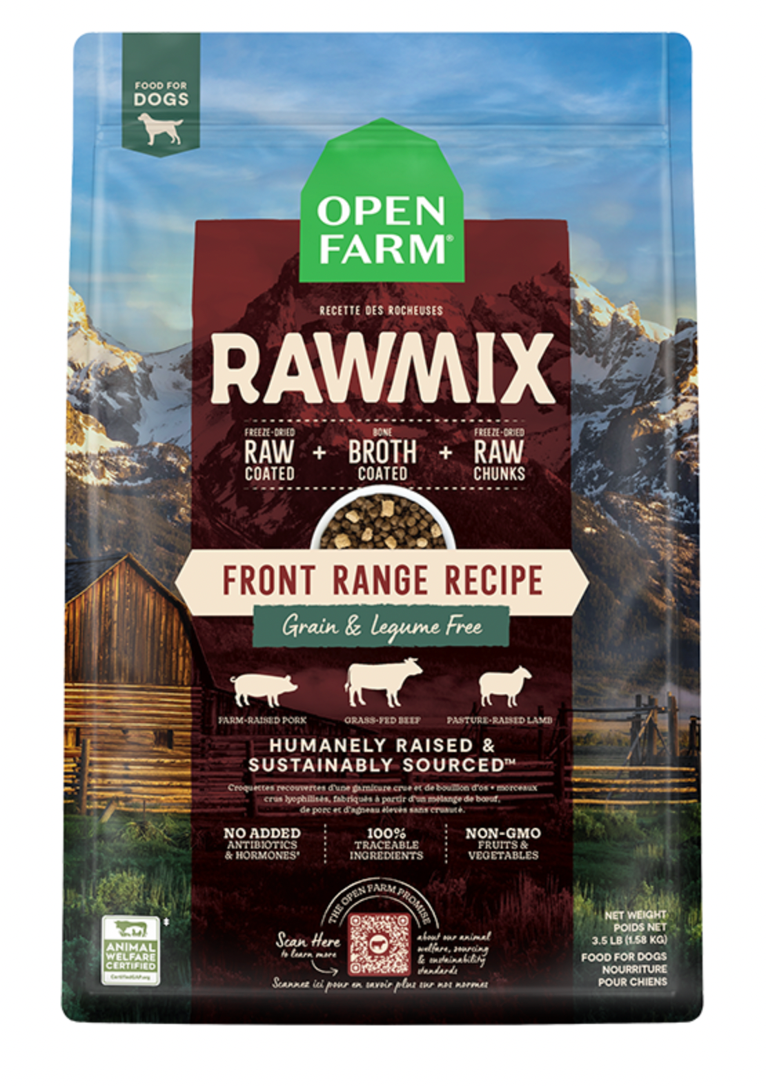 Open Farm Grain-Free RawMix for Dogs, Front Range Recipe
