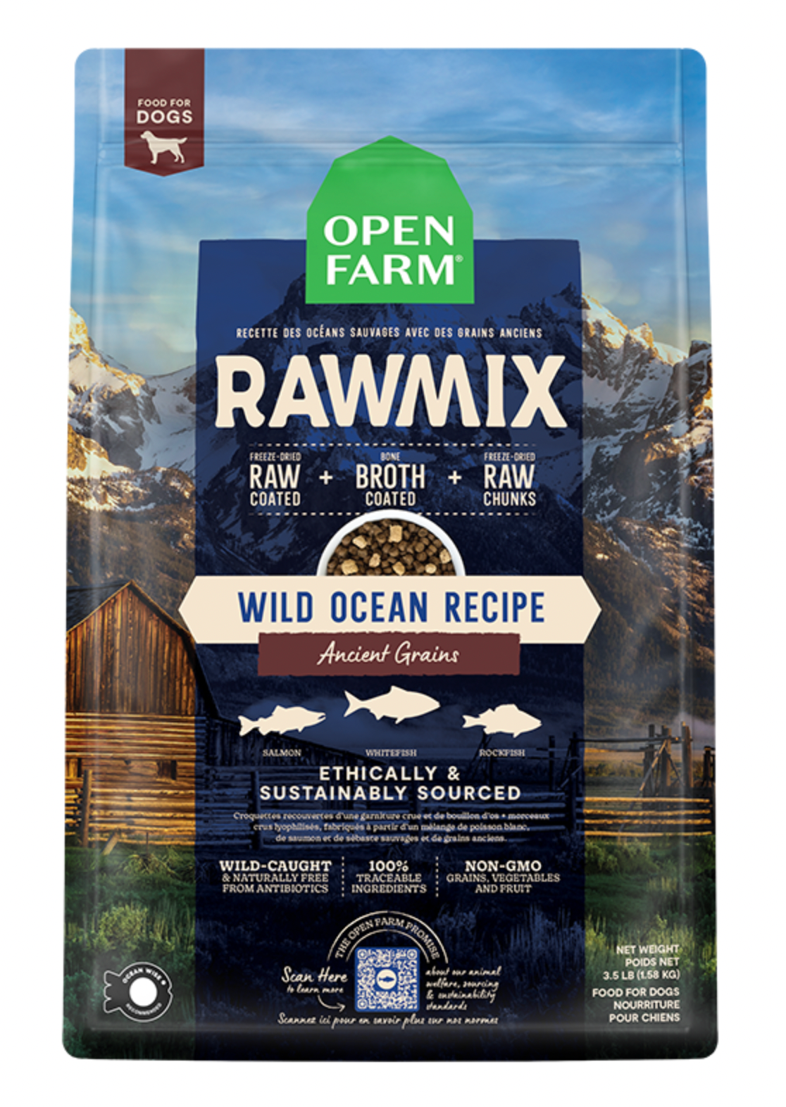 Open Farm Ancient Grains RawMix for Dogs, Wild Ocean Recipe