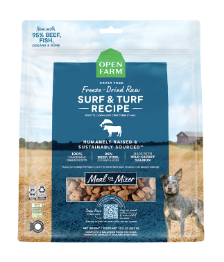 Open Farm Freeze Dried Raw Dog Food (Meal or Mixer), Surf & Turf Recipe