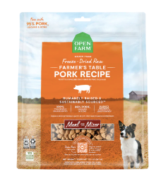 Open Farm Freeze Dried Raw Dog Food (Meal or Mixer), Farmer's Table Pork Recipe