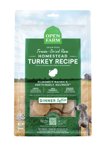 Open Farm Freeze Dried Raw Dog Food Patties, Homestead Turkey Recipe