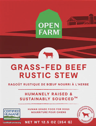 Open Farm Rustic Stew Wet Dog Food, Grass-Fed Beef Recipe