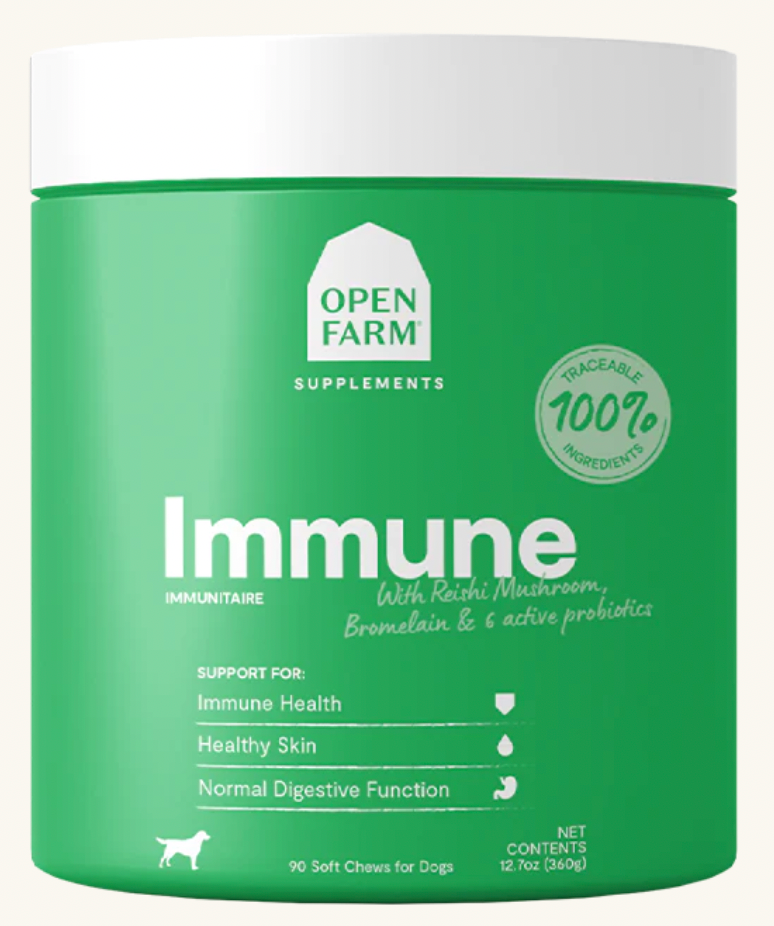 Open Farm Immune Support Supplement Chews for Dogs, 90 count