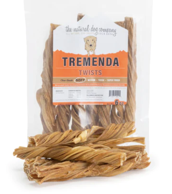 Tuesday's Natural Dog Company 6" Tremenda Twist (Tripe) Sticks - 6 oz
