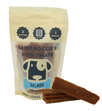 Saint Rocco's USA Human Grade Jerky Dog Treats, Wild Salmon Recipe