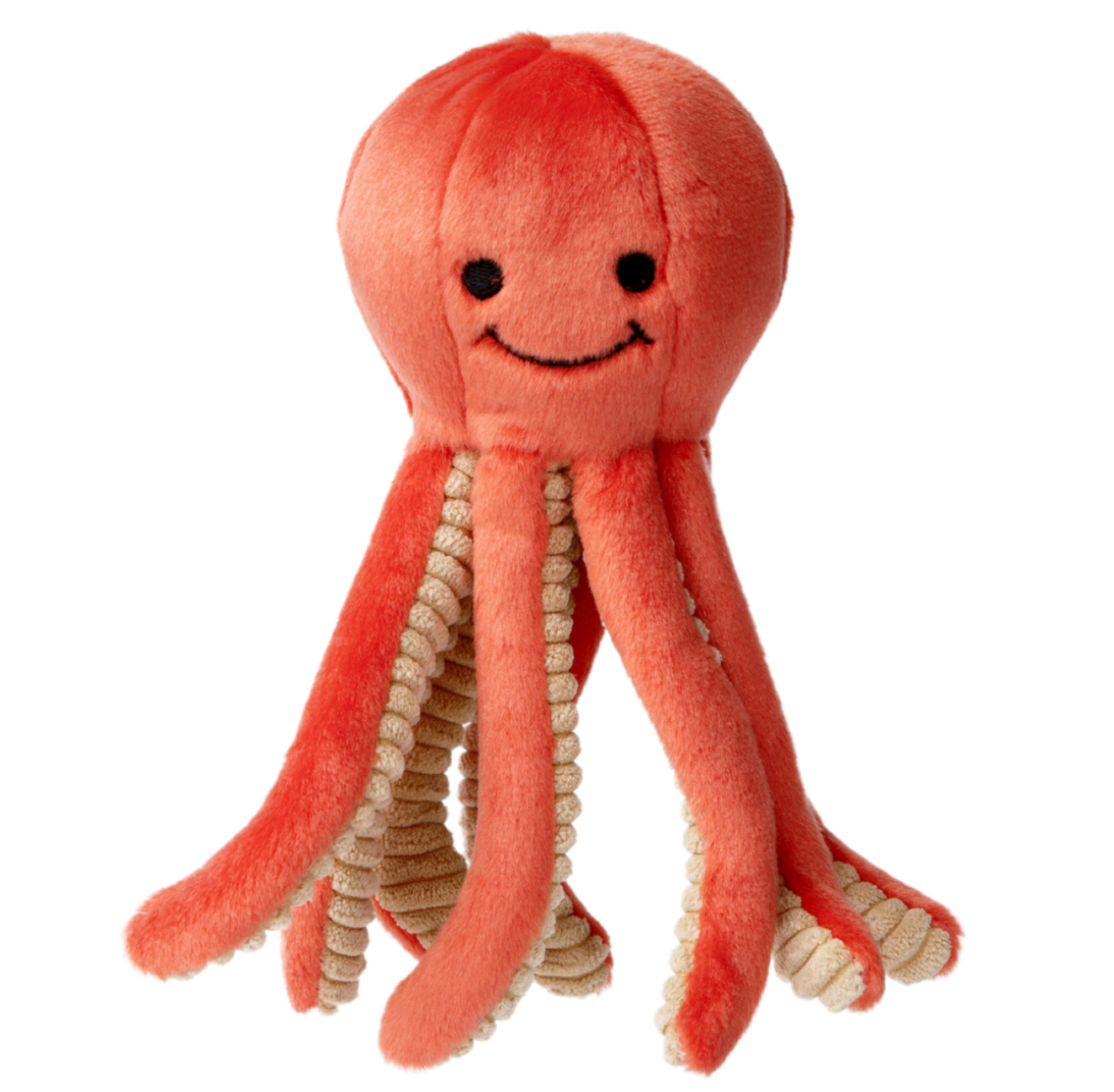 Fluff & Tuff  "Squirt Octopus" Squeaky Plush Dog Toy, Small