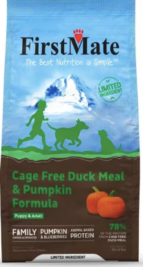 FirstMate Limited Ingredient Dry Dog Food, Duck Pumpkin