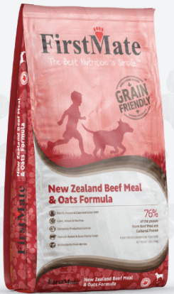 FirstMate Grain-Friendly Dry Dog Food, Pasture-Raised New Zealand Beef & Oats