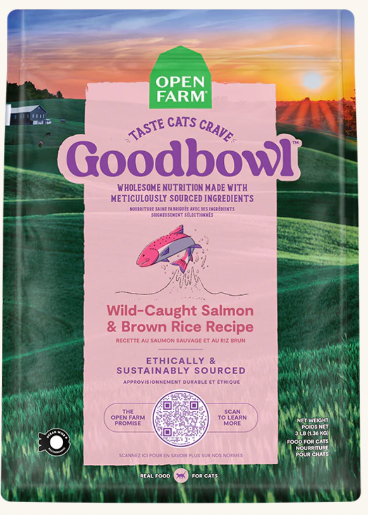 GoodBowl™ Wild-Caught Salmon & Brown Rice Recipe for Cats