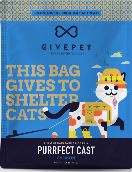 GivePet "Purrfect Cast" Freeze Dried Salmon Cat Treats