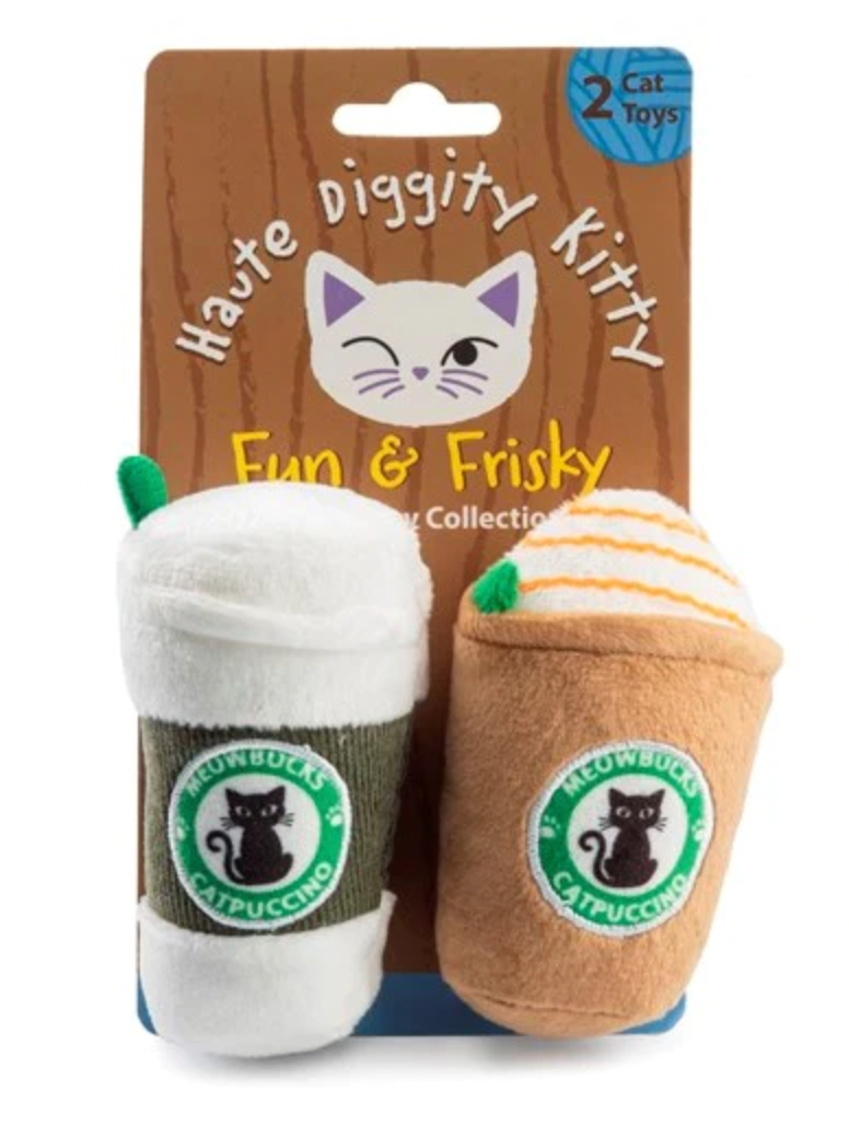 Haute Diggity Dog "Meowbucks" (2 coffee cups) Catnip Cat Toys