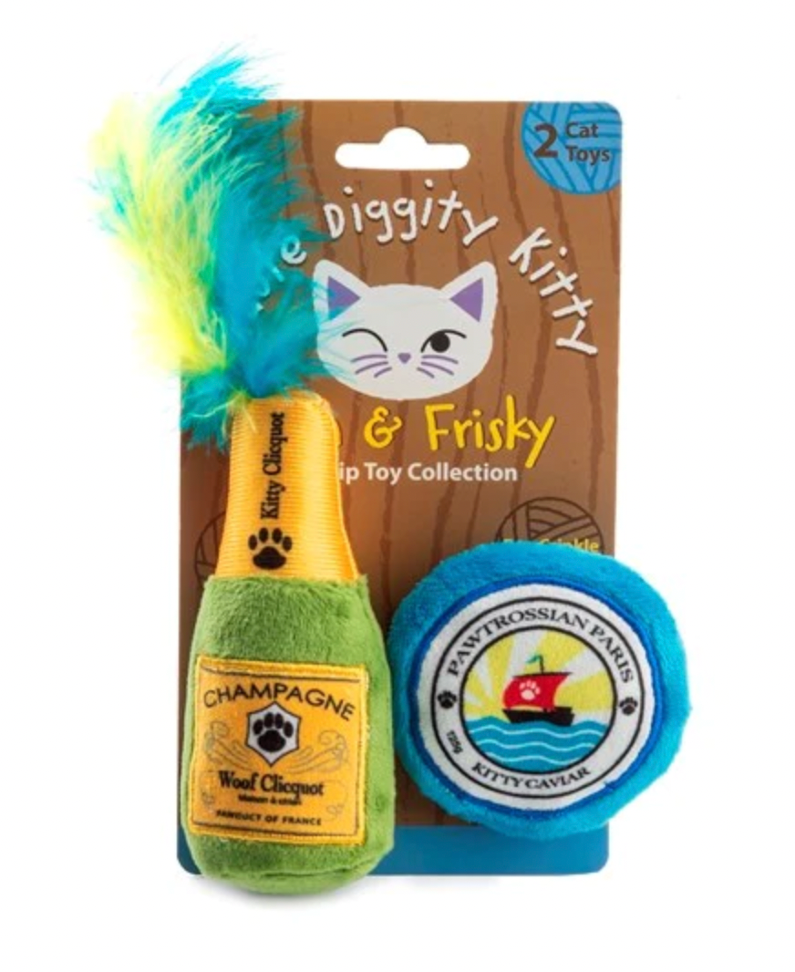 Haute Diggity Dog "Kitty Clicquot" (Champagne & Caviar) Catnip Cat Toys