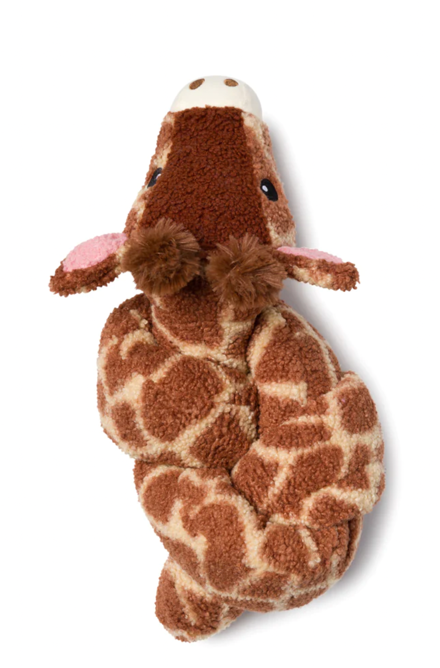 FabDog "Twisty" Crinkle-Squeaky-Plush 5 ft. long Dog Toy, Giraffe