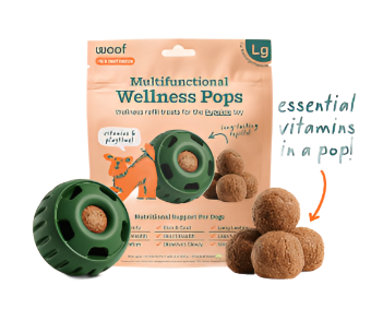 Woof "Pupsicle" Treat Dispenser Lickable Toy Treat Refills, 5-In-1 Multifunction Vitamin Pops - Small/Medium Dog