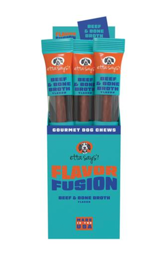 Treat Planet Etta Says! "Flavor Fusion" Dog Chew, Beef & Bone Broth flavor