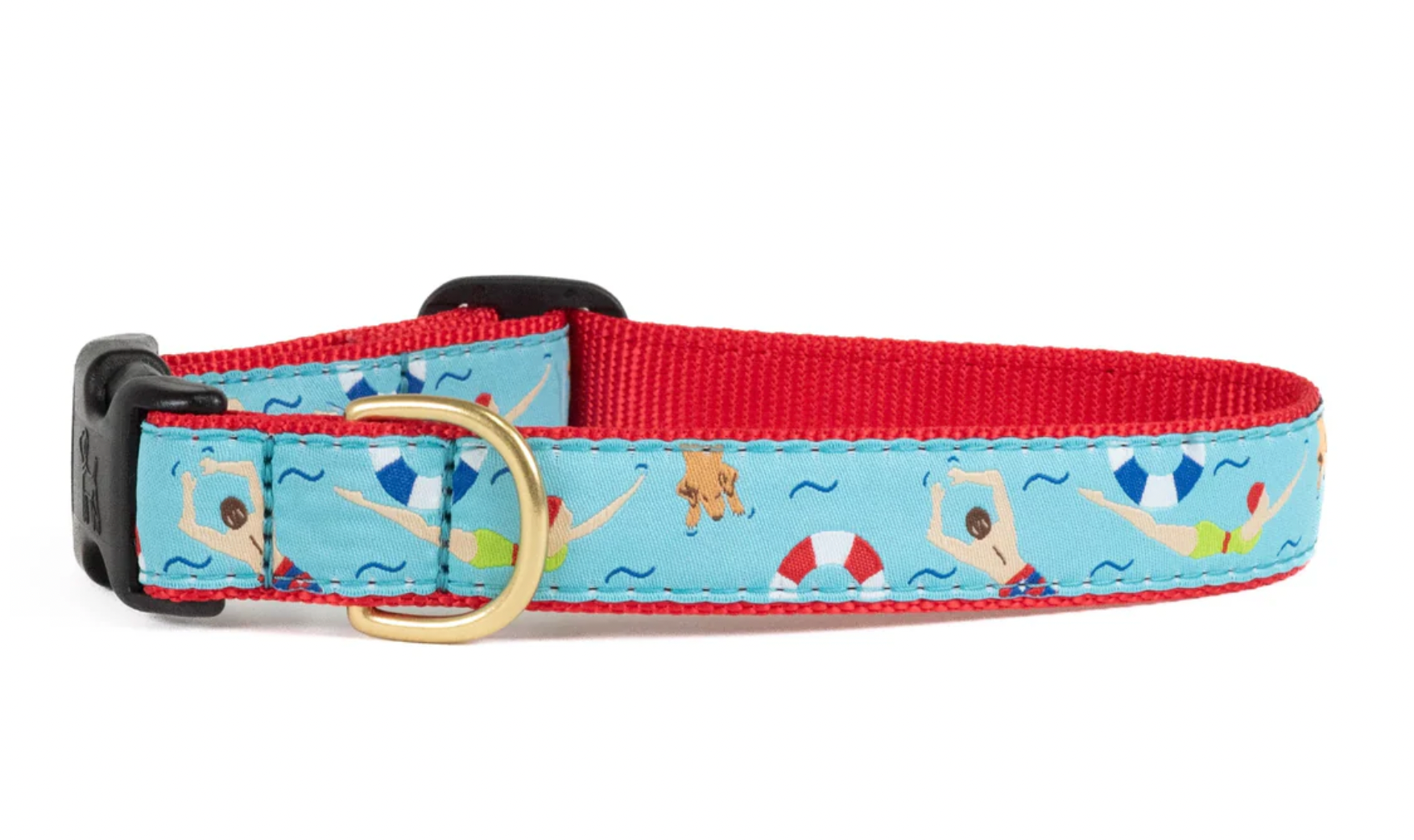 Up Country "Swim Time" Dog Collar, Blue