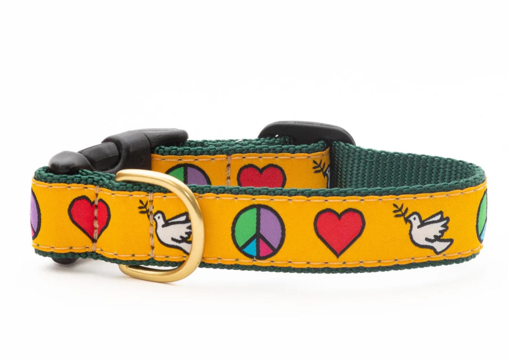 Up Country "Peace" Dog Collar, Blue