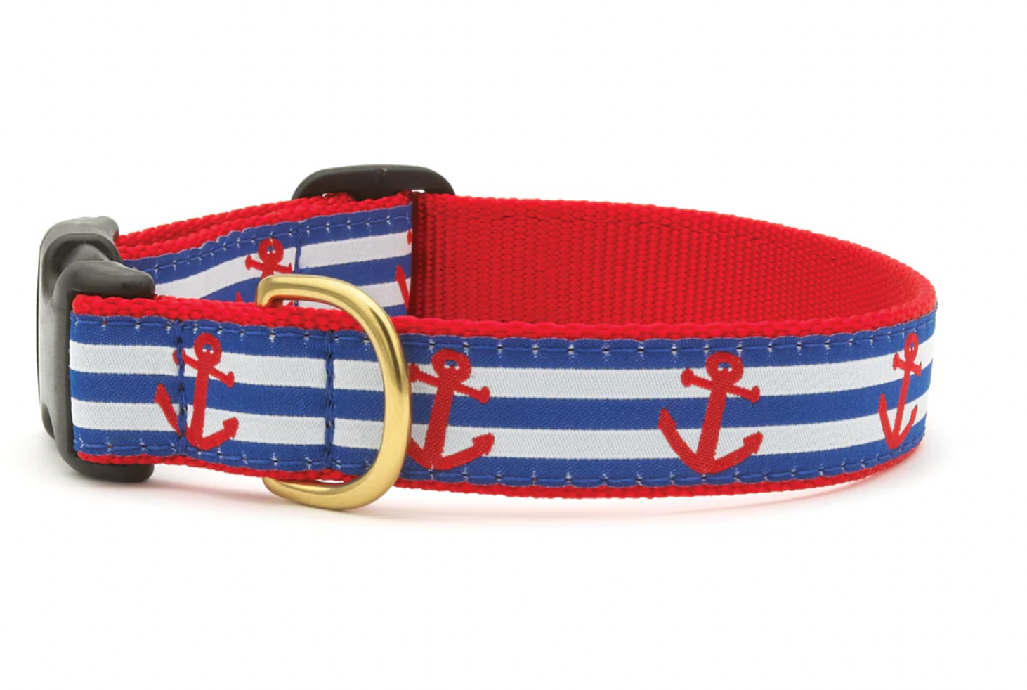 Up Country "Anchors Aweigh" Dog Collar, Blue