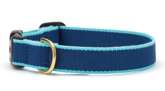 Up Country Color Market Collection, Narrow Width for Puppies/Small Dogs - Navy & Aqua
