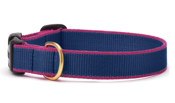 Up Country Color Market Collection, Narrow Width for Puppies/Small Dogs - Navy & Pink
