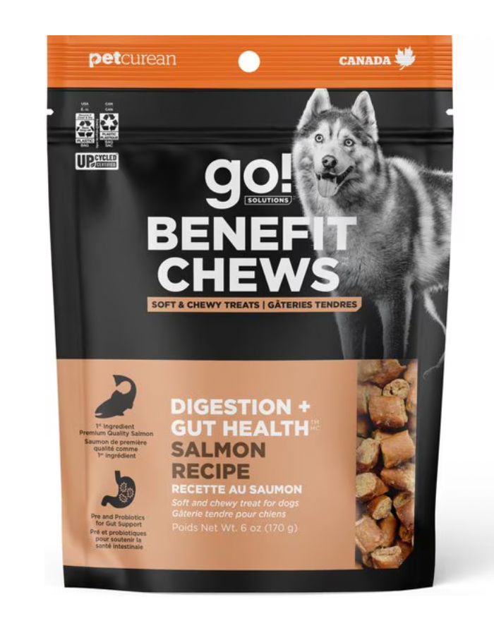 Petcurean Go! Solutions Digestion & Gut Health Benefit Chews with Salmon