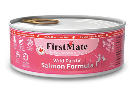 FirstMate Limited Ingredient Grain-Free Canned Cat Food, Wild-Caught Pacific Salmon