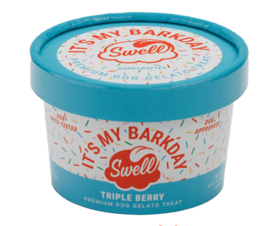 Swell Gelato for Dogs, It's My Barkday Triple Berry