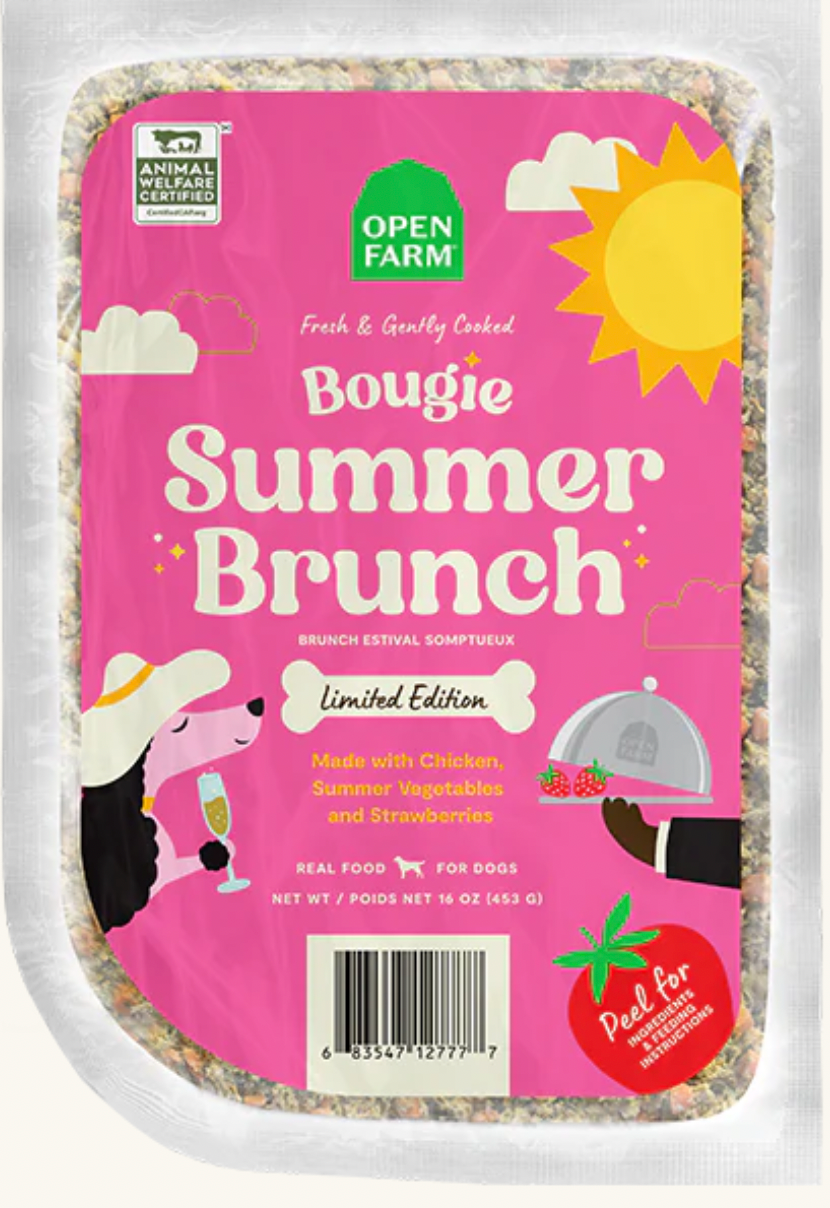 Open Farm Limited Edition Gently Cooked/Frozen "Bougie Summer Brunch" Chicken Recipe for Dogs