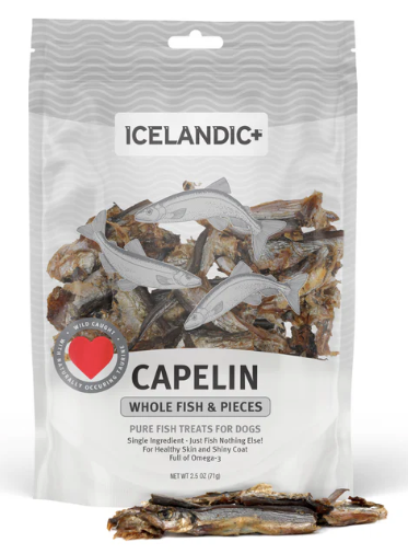 Icelandic Capelin Whole Fish & Pieces Dog Treats