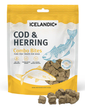 Icelandic Cod & Herring Combo Bites Dog Treats