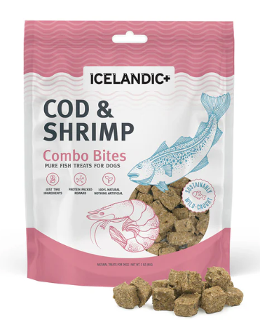 Icelandic Cod & Shrimp Combo Bites Dog Treats