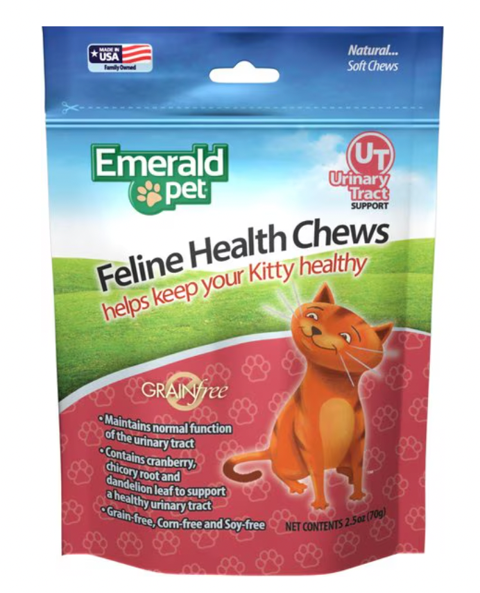 Emerald Pet Urinary Tract Support Formula Grain-Free Cat Chews, 2.5-oz
