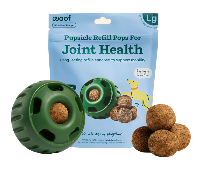 Woof "Pupsicle" Treat Dispenser Toy Lickable Treat Refills, Hip & Joint Pops - Large Dog