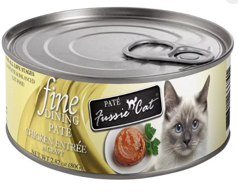 Fussie Cat Fine Dining Pate Chicken Entrée in Gravy Wet Cat Food, 2.82 oz