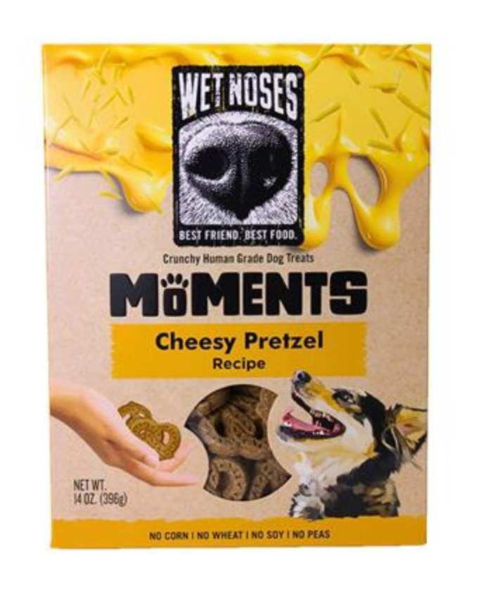 Wet Noses Moments Crunchy Cheddar Cheezy Pretzels