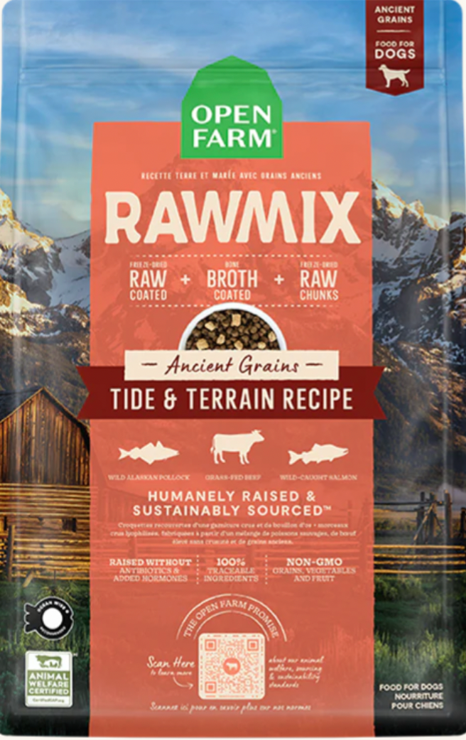 Open Farm Grain Free RawMix for Dogs, Tide and Terrain Recipe