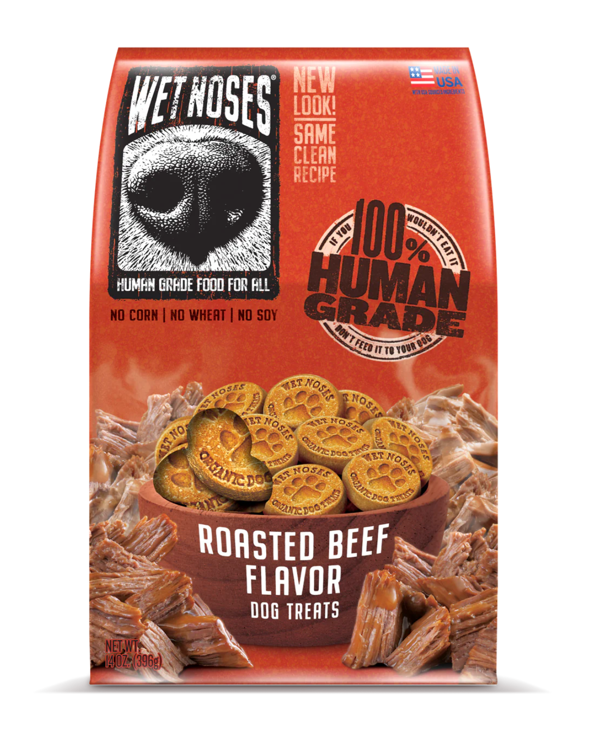 Wet Noses Crunchy Meaty Dog Treats, Roasted Beef flavor