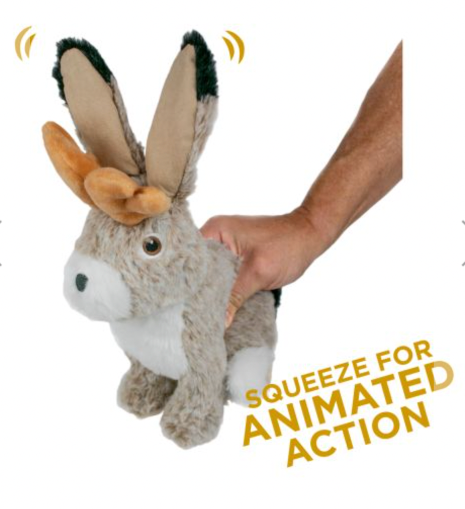 Tall Tails Animated Squeaker Dog Toy, Twitchy Jackalope