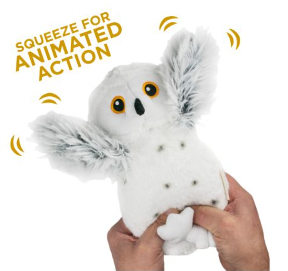 Tall Tails Animated Squeaker Dog Toy, Twitchy Snow Owl