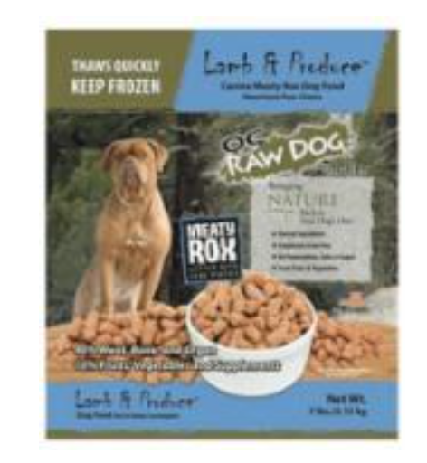 OC Raw Meaty Roxx Frozen Dog Food, Lamb 7 lb.