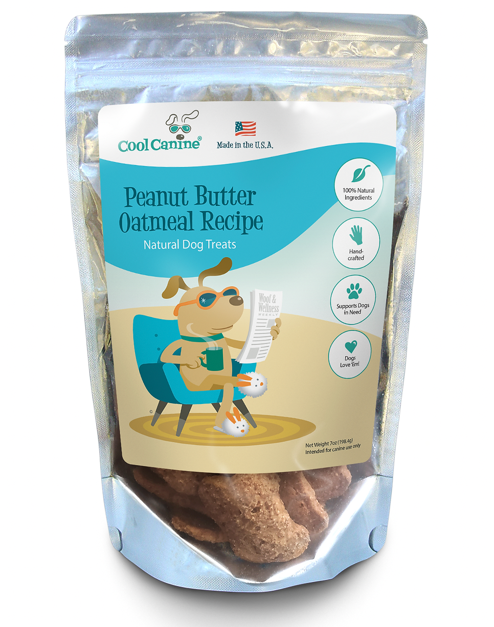 Cool Canine Dog Treats, Peanut Butter Oatmeal flavor