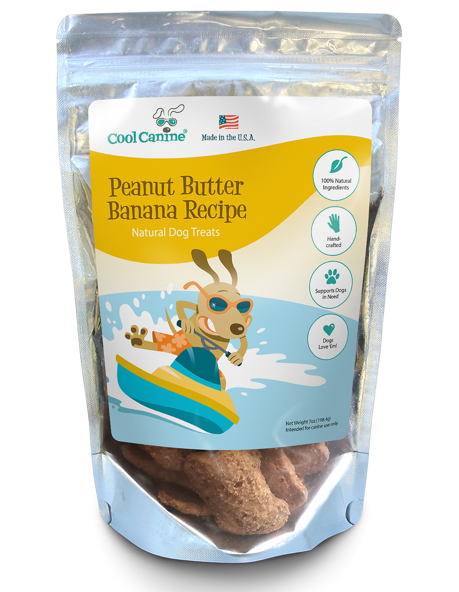 Cool Canine Dog Treats, Peanut Butter Banana flavor