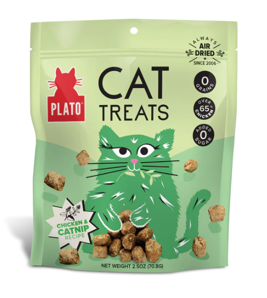 Plato Air-Dried Cat Treats, Chicken with Catnip