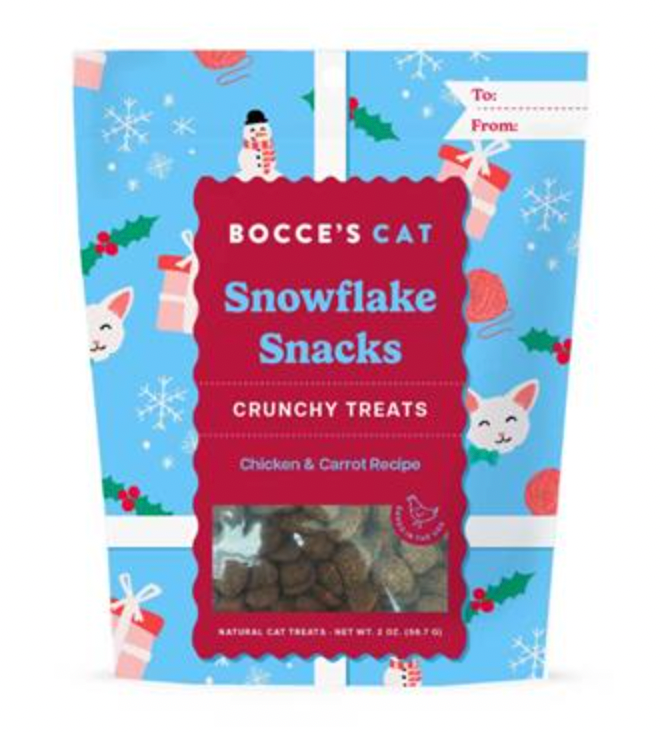 Bocce's Holiday "Snowflake Snacks" Crunchy Treats for Cats