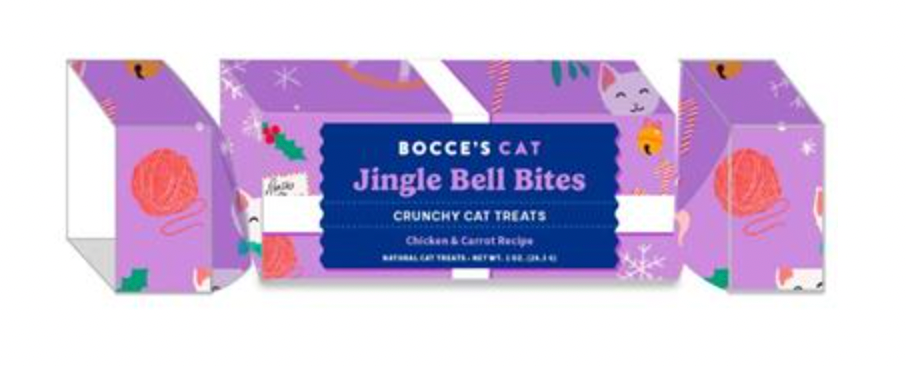 Bocce's Holiday Cracker "Jingle Bell Bites" Crunchy Chicken Treats for Cats