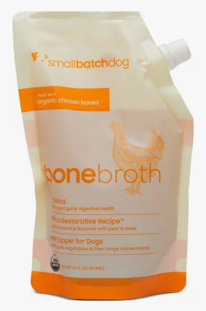 Smallbatch Organic Shelf Stable Bone Broth Dog Food Topper 16 oz, Chicken