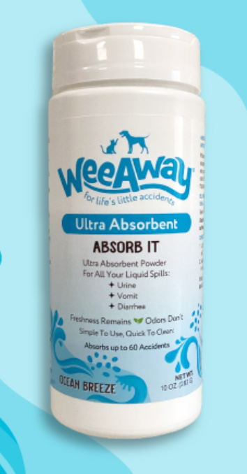 Wee Away "Absorb It" Ultra Absorbent Powder, 10 oz canister